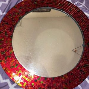 round mirror .